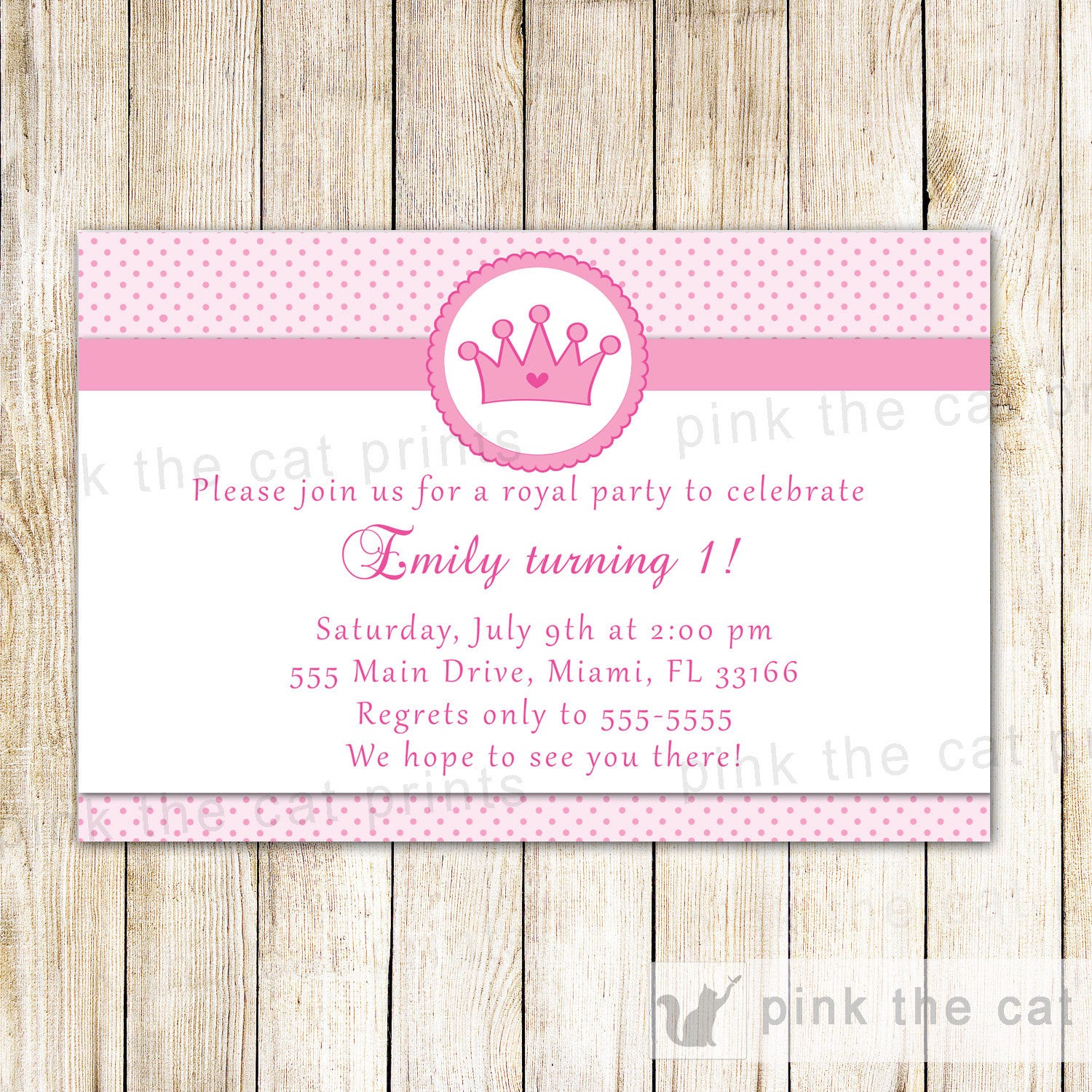 princess invitation