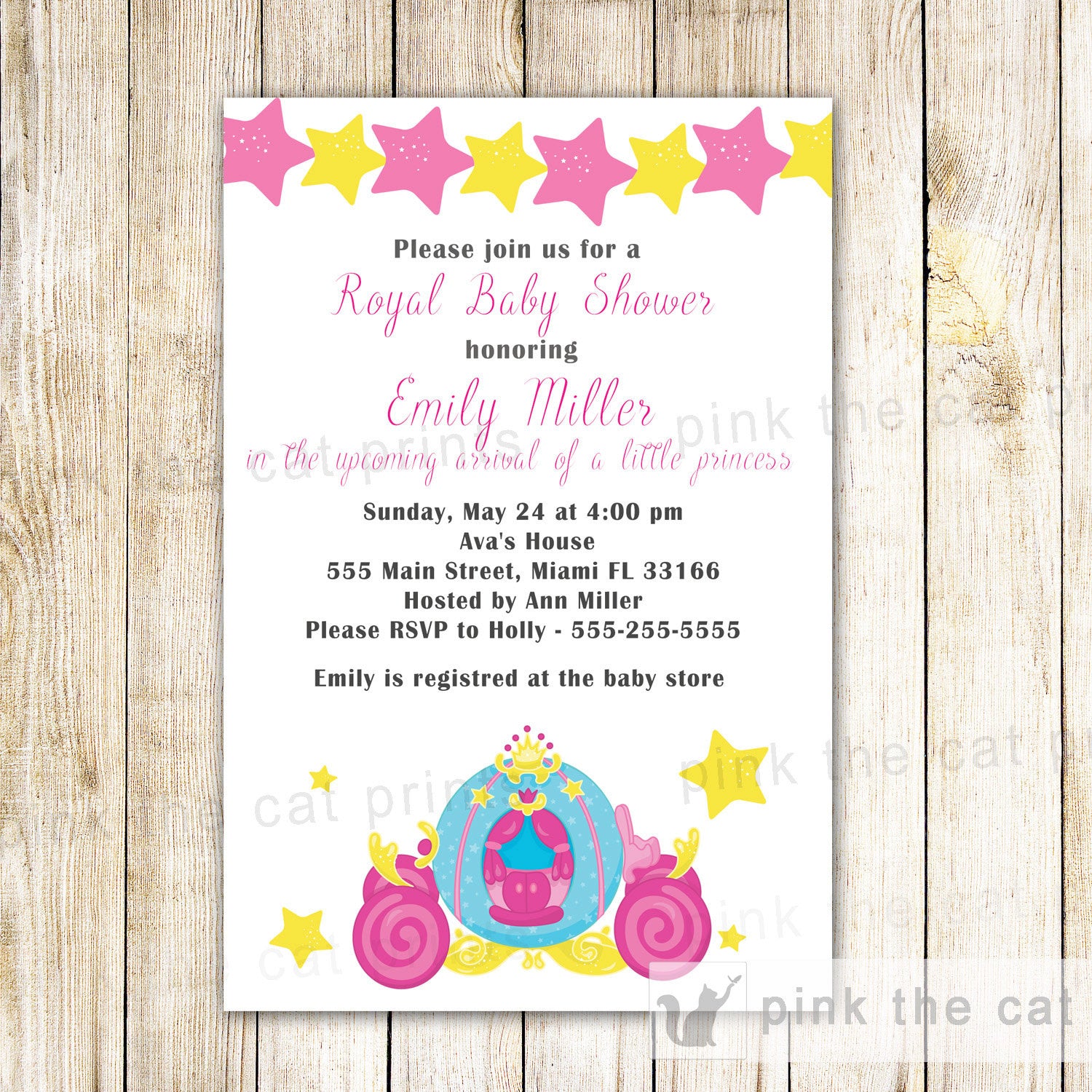 princess invitation