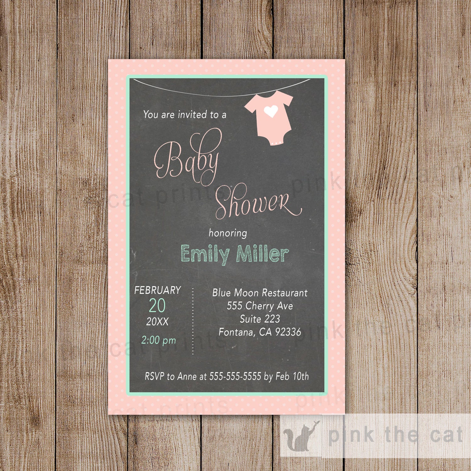 clothes baby shower invitation