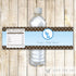 Elephant Bottle Label Baby Shower Blue Brown