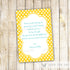 Yellow Polka Dots Thank You Card Note Birthday Bridal Shower