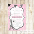 pink damask paris eiffel tower invitation