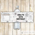 Grey Stars Bottle Label Adult Birthday Party Bridal Shower