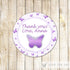 Butterfly Gift Favor Label Thank You Tag Birthday Baby Shower Sticker