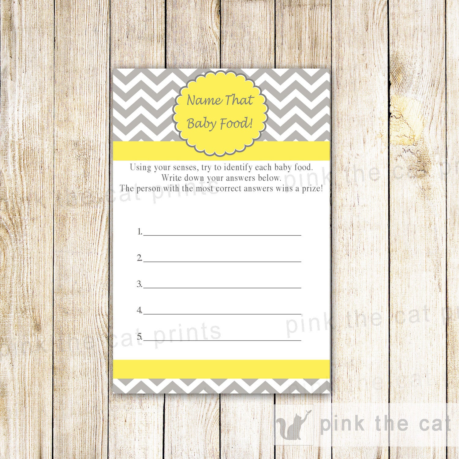 baby shower game