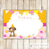Puppy Thank You Card Kids Birthday Party Items Blank Note Doggie Printable File Orange Pink Girl Boy INSTANT DOWNLOAD