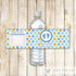 Baby Shower Bottle Label Blue Orange Green