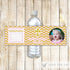 Girl Baptism Christening Photo Bottle Label Pink Gold