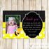 Bee Thank You Note Photo Card Girl Birthday Party