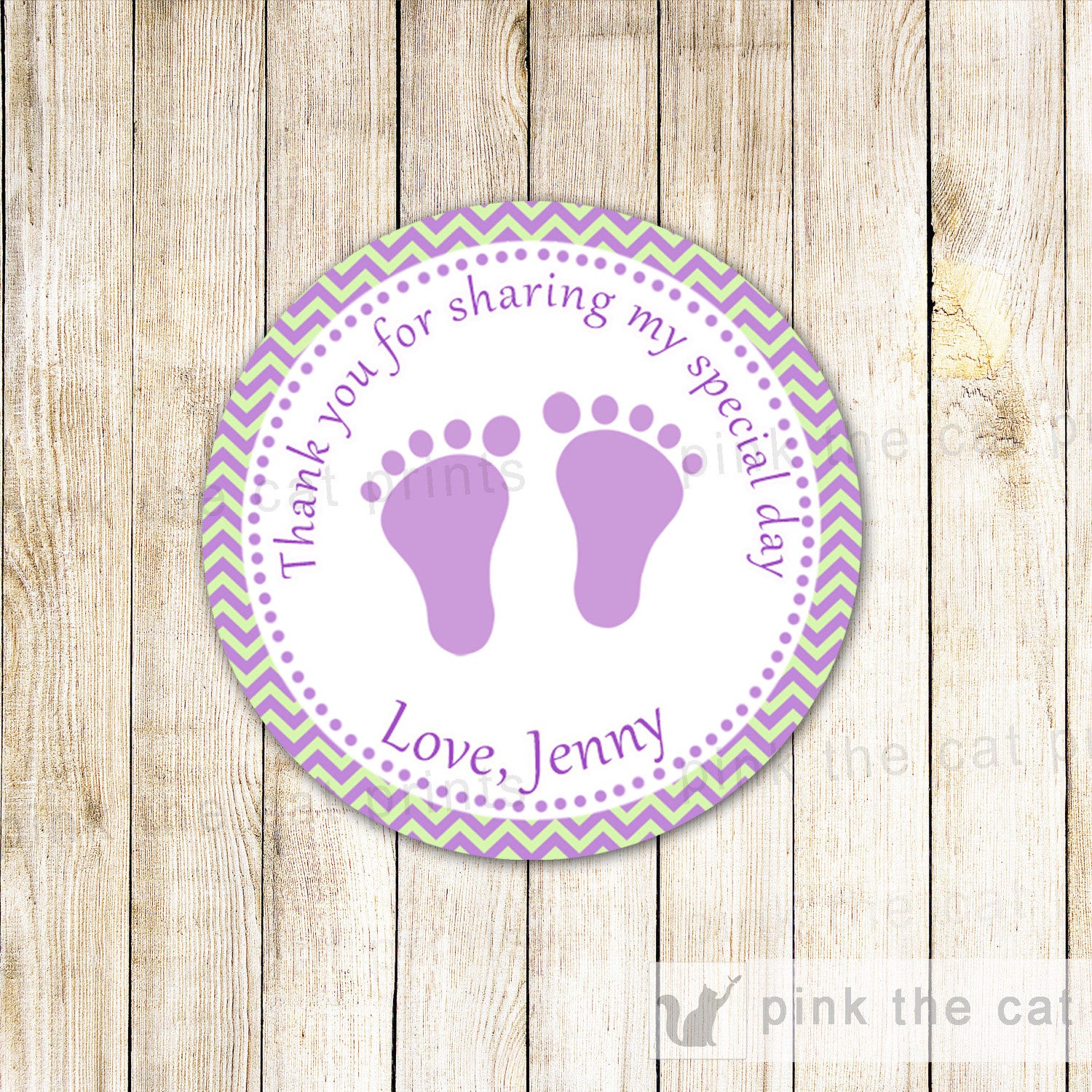 Purple Mint Green Labels Baby Shower Labels Baby Girl Shower Labels Thank You Tags Feet Baby Sprinkle Thank You Label Gift Favor Label