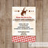 Cowboy Invitation Boy Girl Birthday Rodeo Party