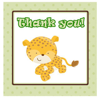 Jungle Thank You Labels Jungle Favor Tag Monkey Labels Elephant Labels Cheetah Label Zebra Label Baby Boy Shower Birthday INSTANT DOWNLOAD