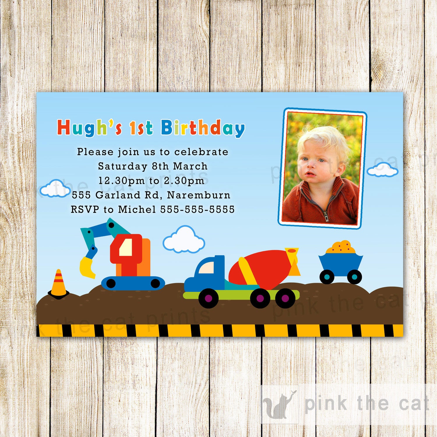 construction birthday invitation