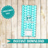 Baby Boy Shower Mini Candy Bar Label Wrapper Turquoise