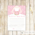Bridal Shower Advice Cards Pink Damask