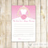 Pink Polka Dots Bridal Shower Advice Card