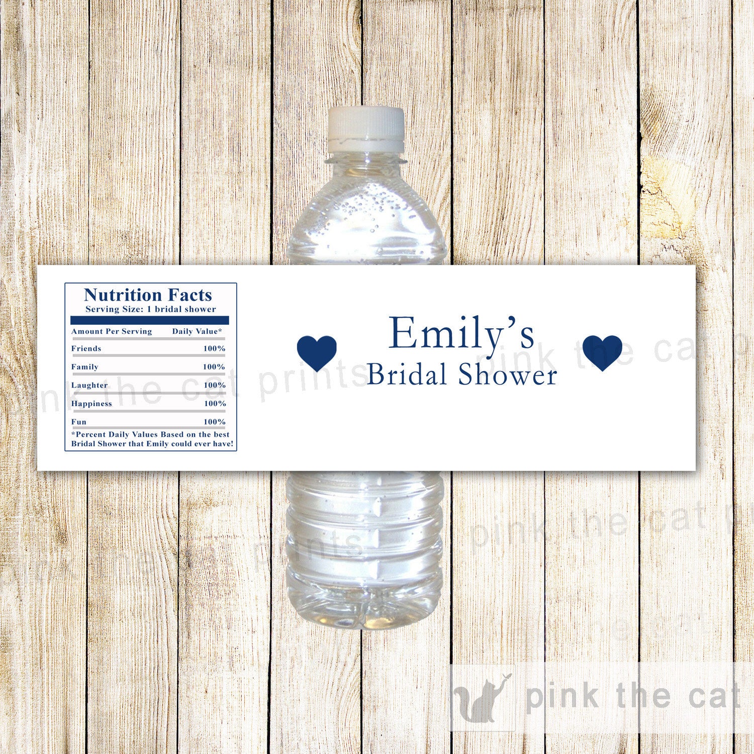 Bridal Shower Bottle Labels Navy Blue Hearts – Pink the Cat bridal-shower-bottle-labels-navy-blue-hearts-pink-the-cat