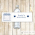 Bridal Shower Bottle Labels Navy Blue Hearts