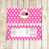Ladybug Candy Bar Label Wrapper Birthday Hot Pink