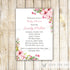 boho pink floral invitation