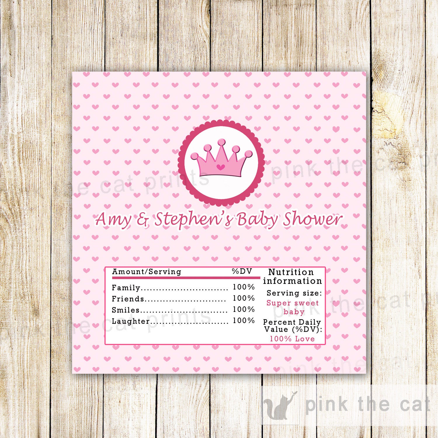Princess Candy Bar Label Wrapper Birthday Baby Shower
