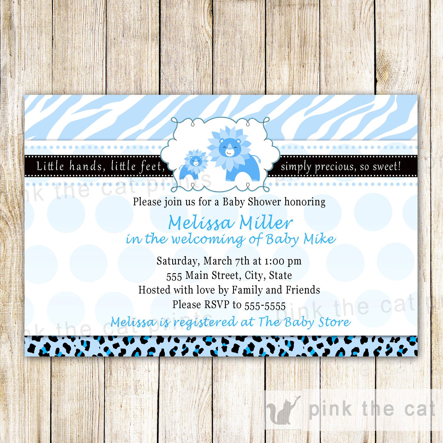lion and cub invitation