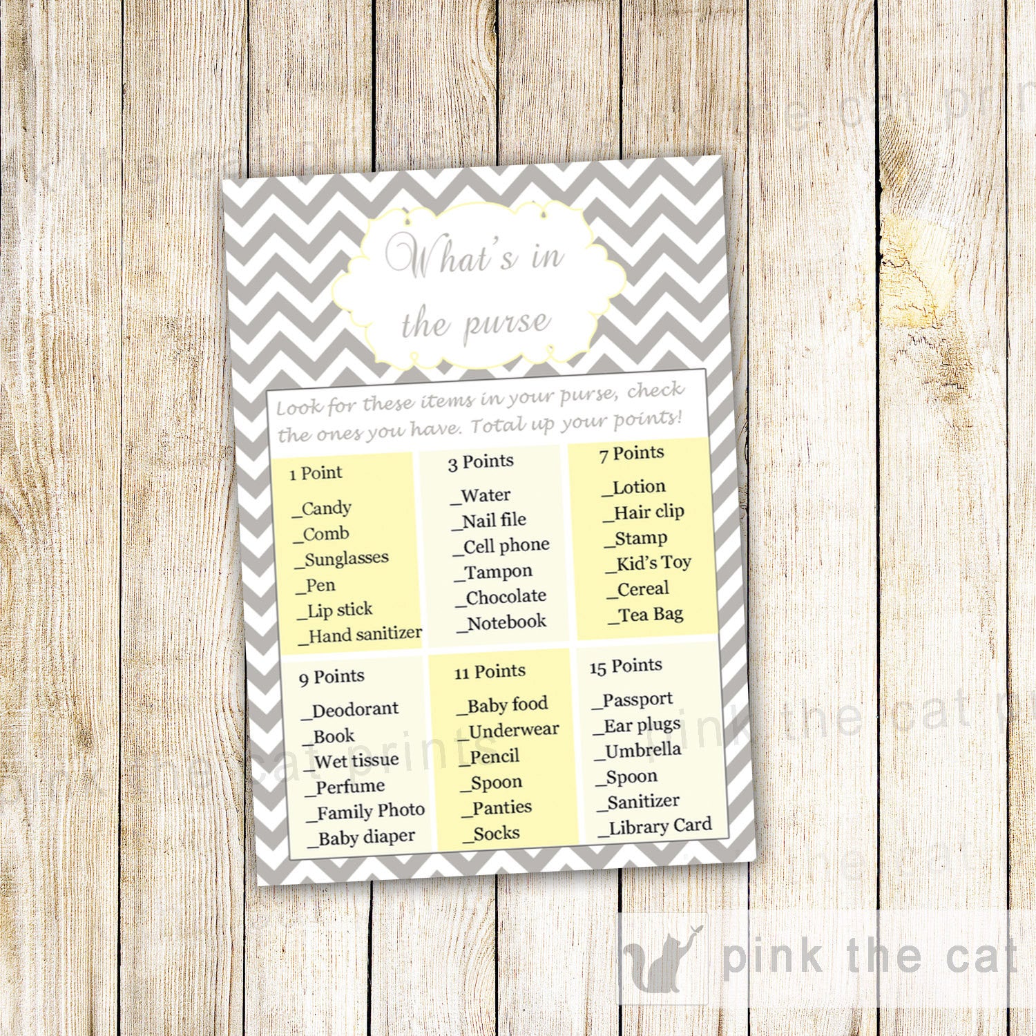 bridal shower game