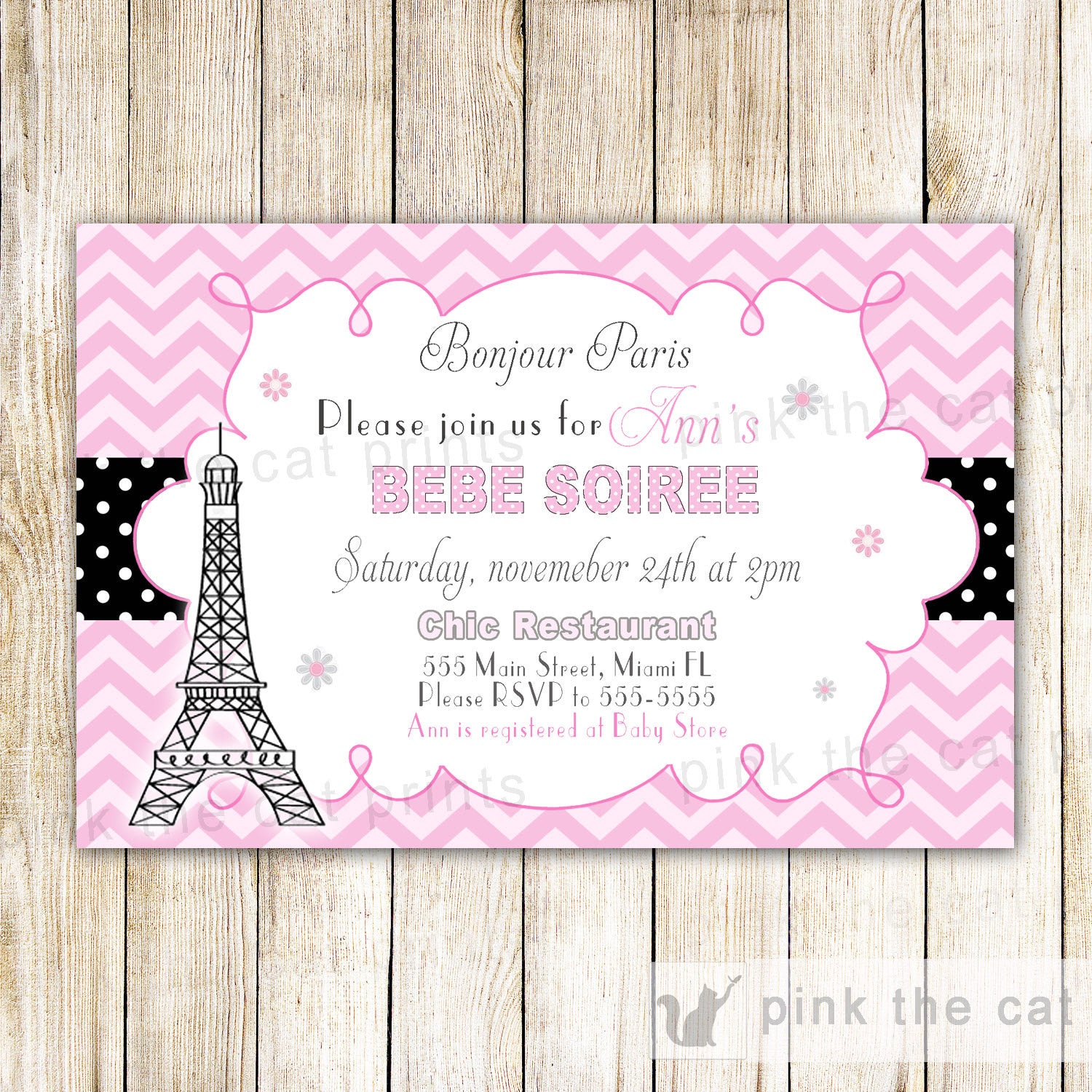 bebe soiree paris invitation