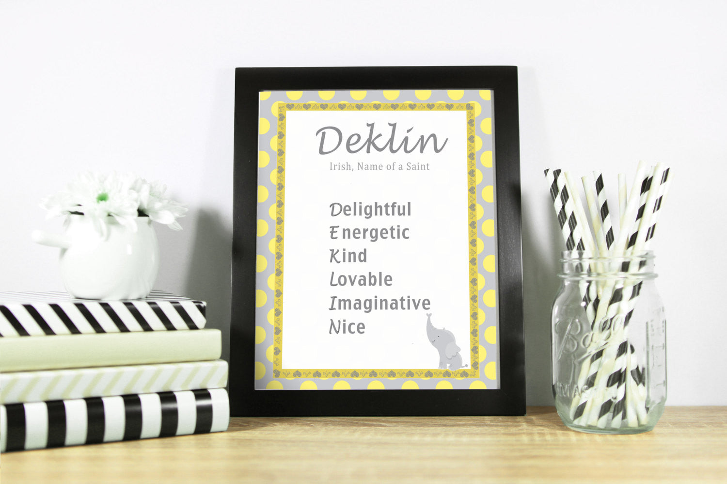 Elephant Nursery Bedroom Decoration Baby Shower Birthday Gift