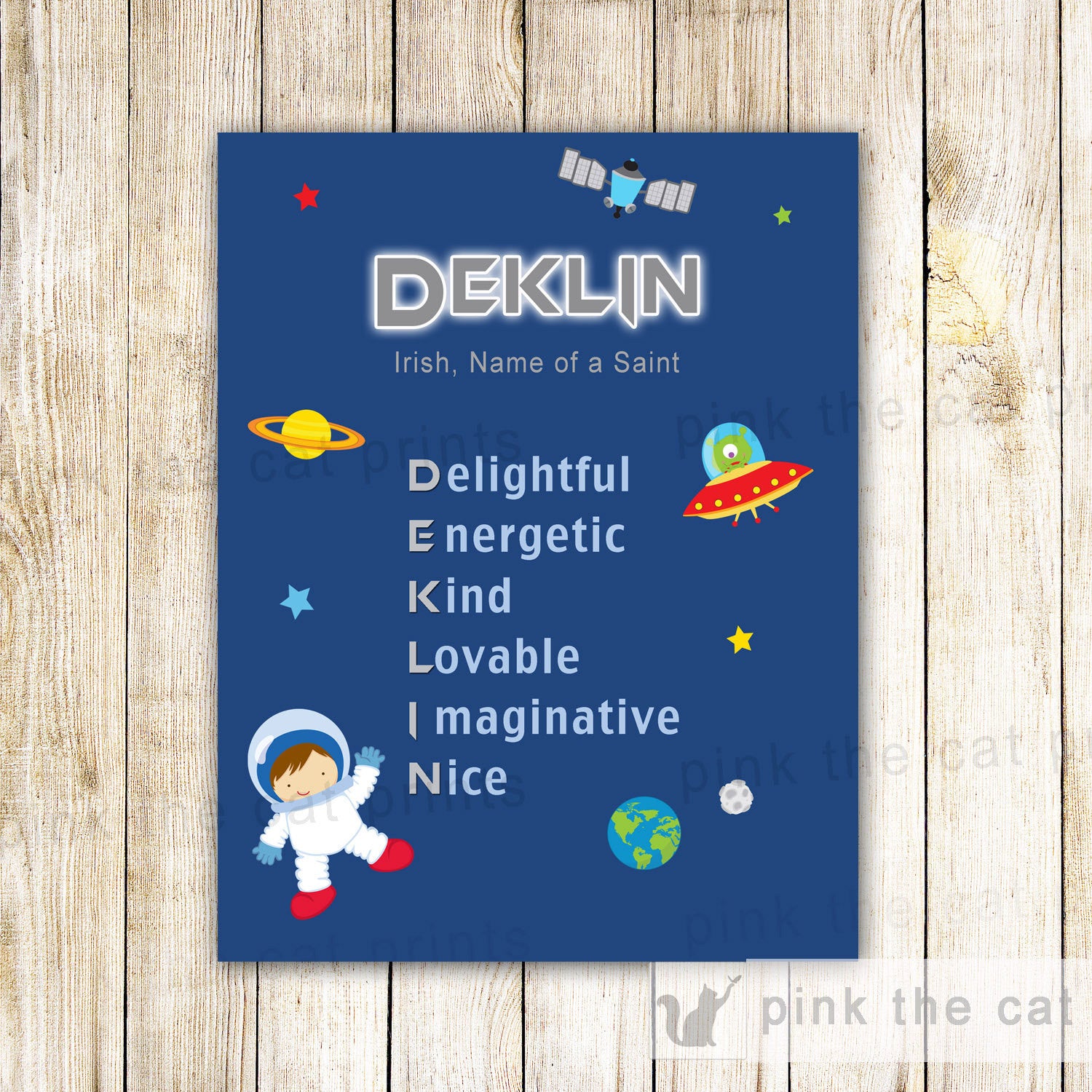 Astronaut Space Nursery Bedroom Decoration Baby Shower Birthday Gift