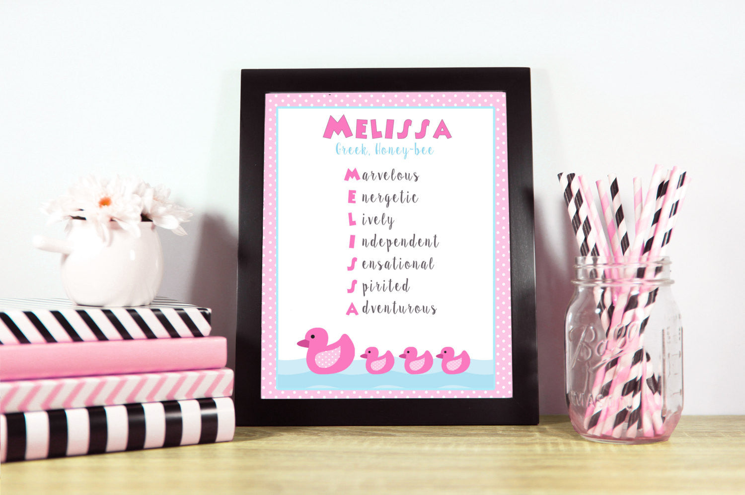 Ducks Nursery Bedroom Decoration Girl Baby Shower Birthday Gift