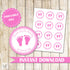 Pink Chevron Label Chevron Baby Sprinkle Label Chevron Thank You Baby Girl Shower Sticker Pink Baby Shower Thank You Label INSTANT DOWNLOAD