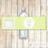 Boy Baptism Christening Bottle Label Green Gold
