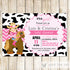 cowgirl baby shower invitation