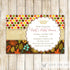 Fall Invitation Baby Shower Autumn Princess Glitter Printable