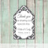 Damask Thank You Tags Gift Favor Tag Silver Black Wedding Favor Label