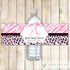 Giraffe Bottle Label Pink Baby Girl Shower