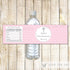 Girl Baptism Christening Bottle Labels Pink Silver