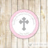 Girl Baptism Christening Thank You Tag Gift Favor Label Pink