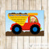 dump truck birhday invitation