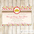 Prince Baby Shower Invitation & Bring a Book Card Gold Red