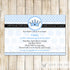prince baby shower invitation boy