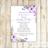 boho purple floral invitation