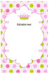 Princess Thank You Cards - Princess Thank You Note - Princess Baby Shower Thank You Card - Princess Birthday Thank You Card - Editable Card