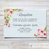 Boho Floral Wedding Reception Card Romantic Pink Mint Green
