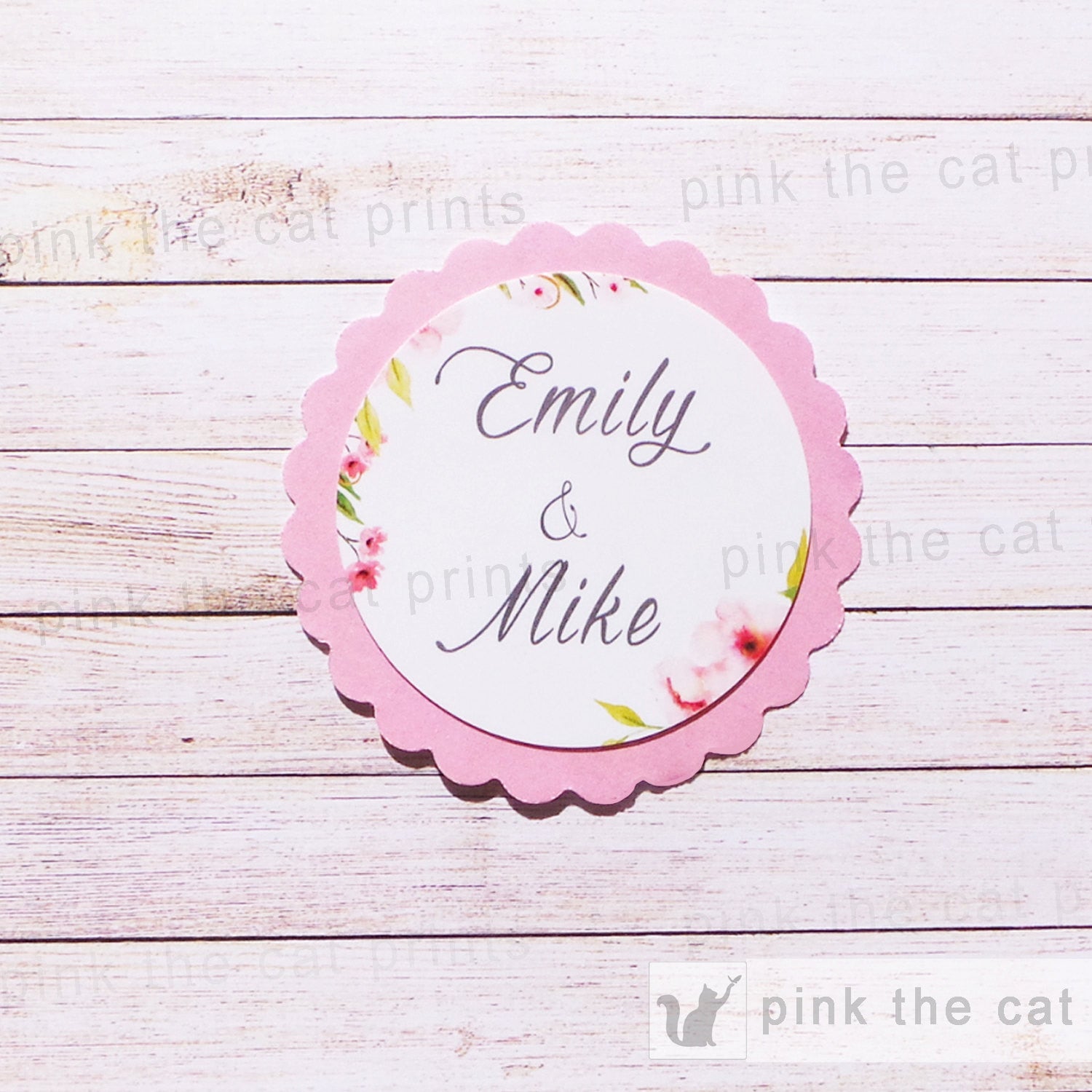 Floral Labels Bridal Shower Gift Favor Tag Label Romantic Wedding