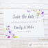 Floral Boho Wedding Save The Date Card Romantic Lavender Mint Green