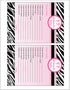 Wishes for Baby Card Pink Black Zebra
