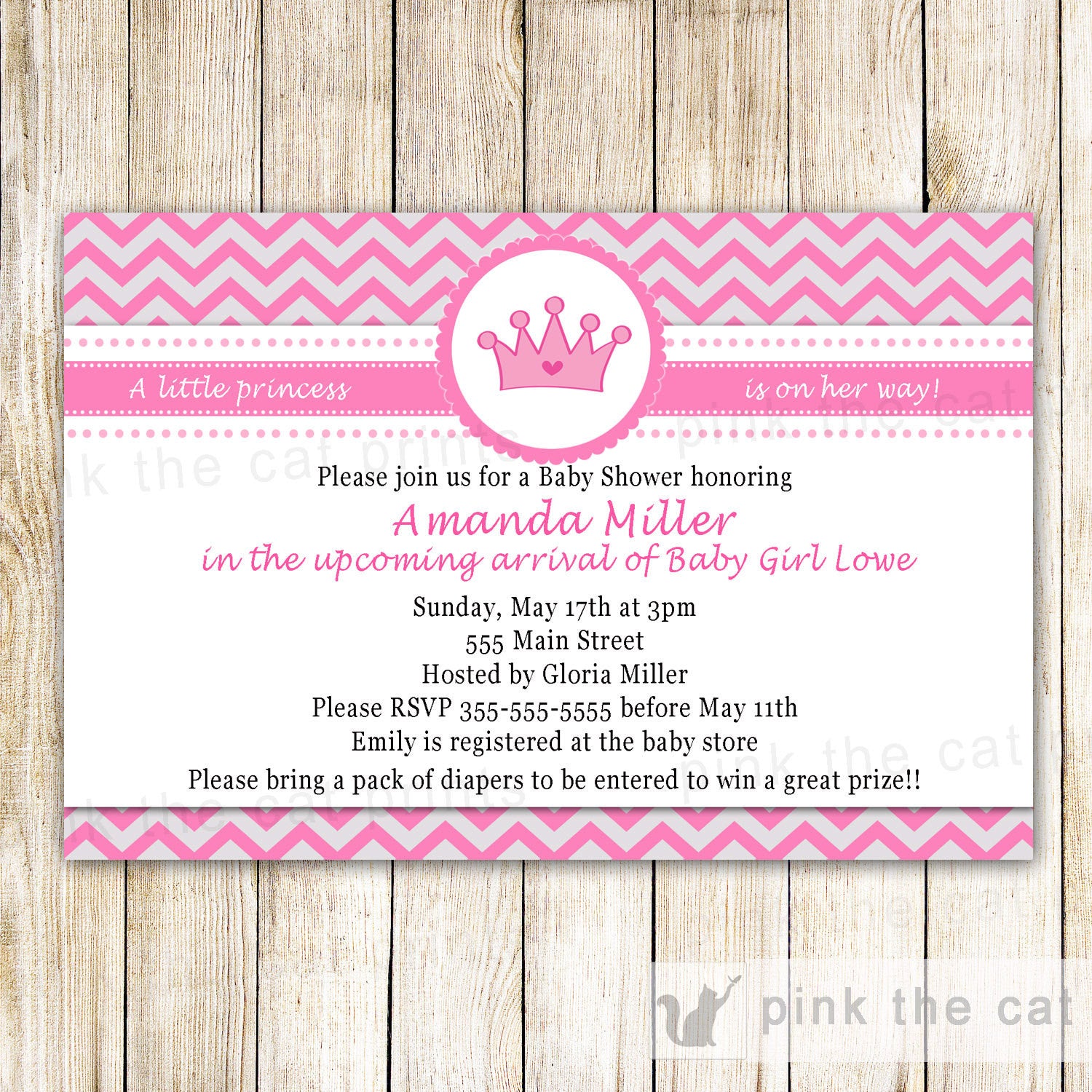 princess invitation