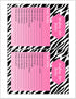 Wishes for Baby Card Zebra Hot Pink